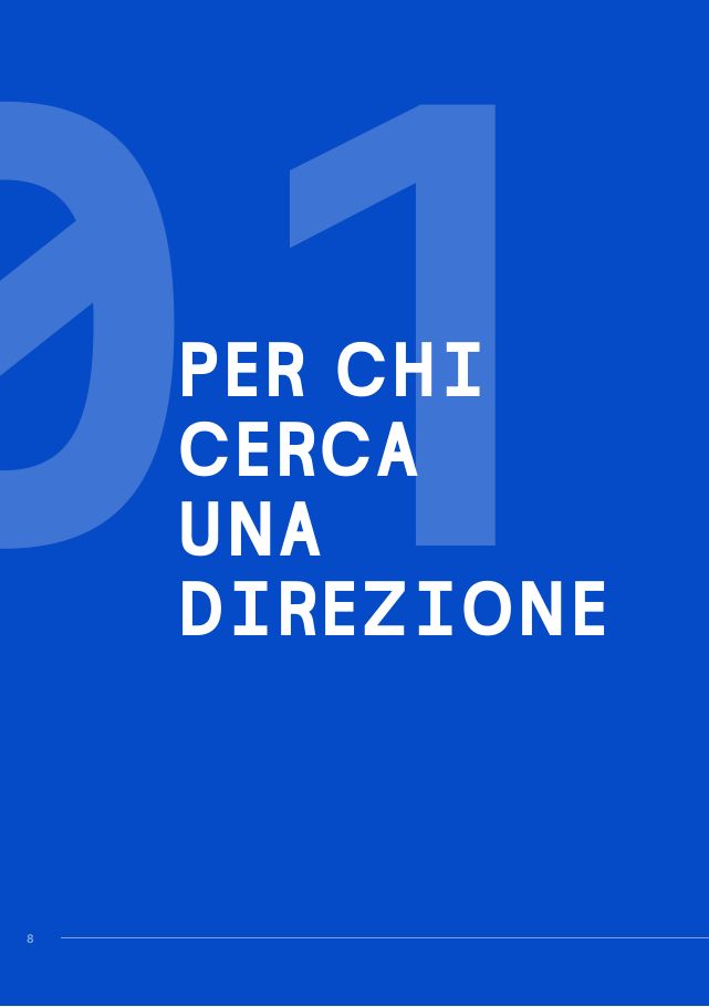 Apertura del capitolo 01, Per chi cerca una direzione
