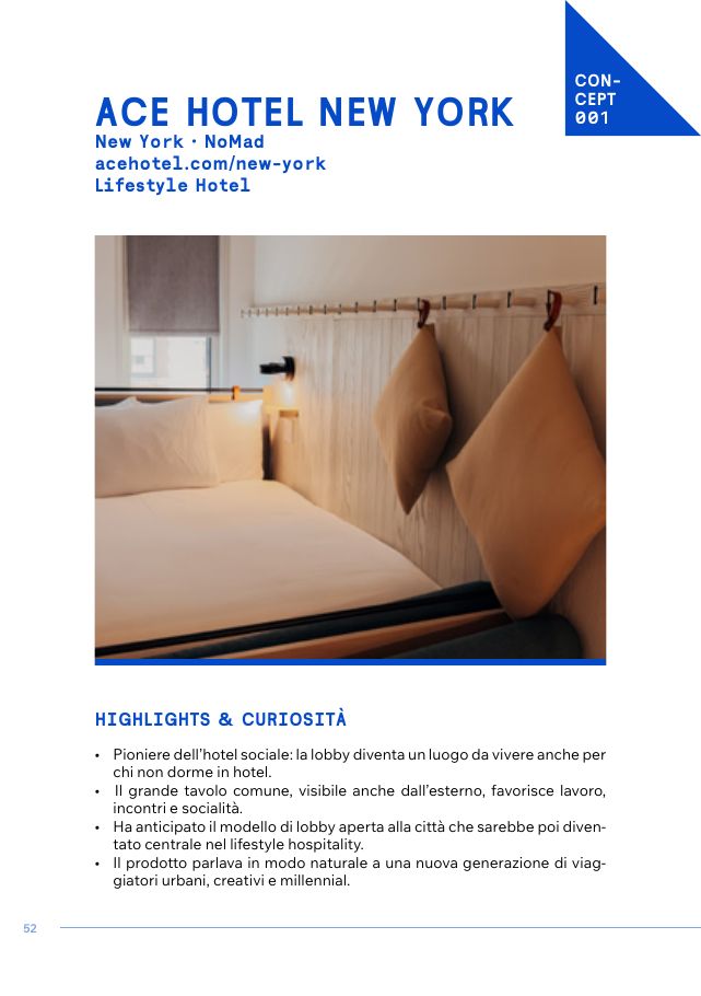 Scheda Concept 001, Ace Hotel New York